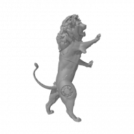 3d model - Gryffinedor Lion x2