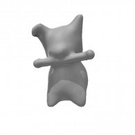 3d model - dog with bone