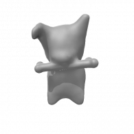 3d model - dog with bone1