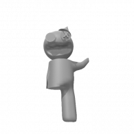 3d model - blue rainbow friends