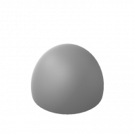 3d model - Half an oval