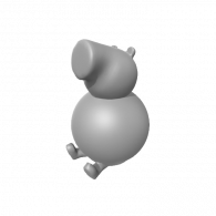 3d model - daddy piggy