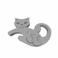 3d model - cat and swan