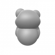 3d model - Panda head with ears and body along both arms - F