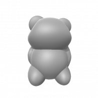 3d model - Panda head with ears and body along both arms and legs - G