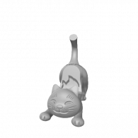 3d model - cat phone stand