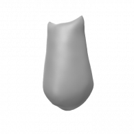 3d model - smooth cat potato sack but widder