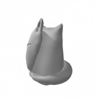 3d model - catty cat foxy mask