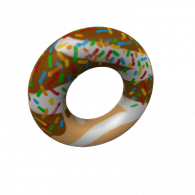 3d model - Doughnut WIth Extra Sprinkles.