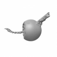 3d model - Apple with a Big Worm