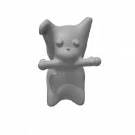 3d model - dog with bone