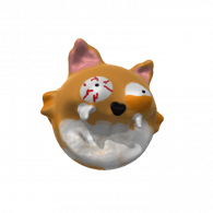 3d model - Crack cat, the white in the mouth is rabies