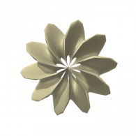 3d model - twisty flower