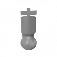 3d model - King chess pawn