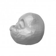 3d model - head eyes and nose 3.8