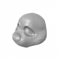 3d model - head eyes and nose 3.8