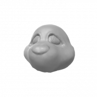 3d model - head eyes and nose 3.8