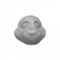 3d model - head swirly eyes and nose 3.8