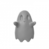 3d model - ghost smiling