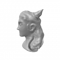 3d model - Uncolored teifling head