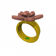 3d model - flower ring