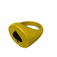 3d model - spade ring