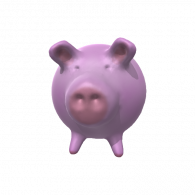 3d model - Red Pig
