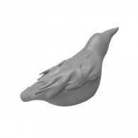 3d model - Crow Assignment bird wings 1