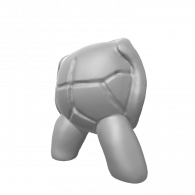 3d model - shell and legs