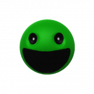 3d model - creepy green ball