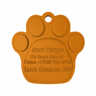 3d model - paw pendant