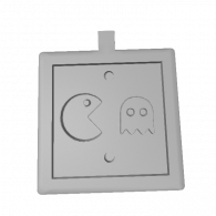 3d model - square rotating keychain