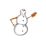 3d model - scary snowman