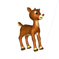 3d model - Rudolph the Red-Nosed Reindeer