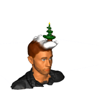 3d model - Mr XmasTreeHair with Face