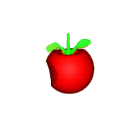 3d model - hófehérke almája