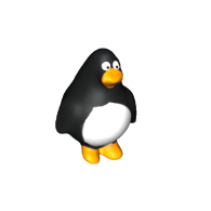 3d model - Fekete pingvin