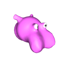 3d model - doubleface pig hippopotamus