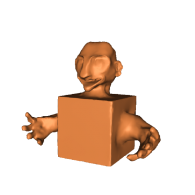 3d model - man in a box