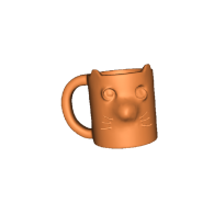 3d model - cat cup