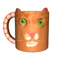 3d model - cat mug