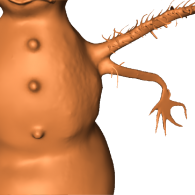 3d model - Frosty the half good half bad snowman