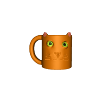 3d model - cat mug