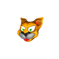 3d model - CAT POLY 18K Coloured