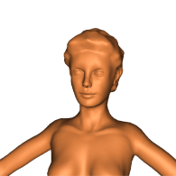 3d model - woman with hair