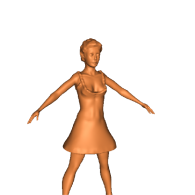 3d model - woman in skirt