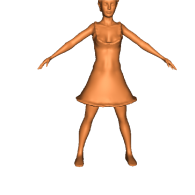 3d model - woman in skirt