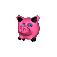 3d model - pink pig