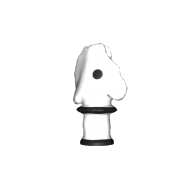 3d model - organic chess: horse (white)