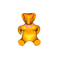 3d model - Bear with necklace